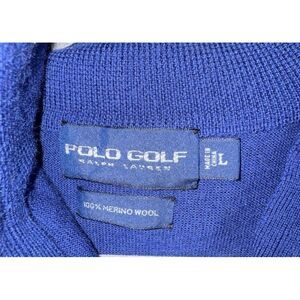 Ralph Lauren Polo Golf Men's Merino Wool‎ Royal Blue Vest Sz L